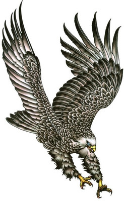 

Smilendeal T2085 Eagle Temp Body Tattoo - Black(Eagle)
