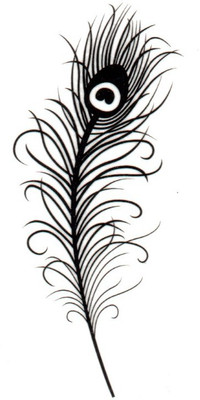 

Smilendeal T2154 Feather Temp Body Tattoo - Black(Feather)