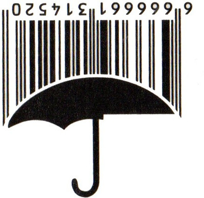 Smilendeal T1755 Removeable Temp Body Tattoo - Barcode Umbrella Style(Barcode Umbrella)
