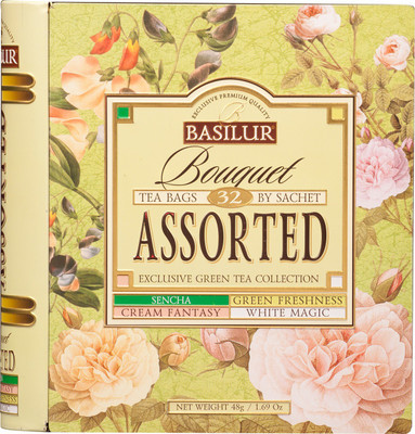 

Basilur Bouquet Assorted book Green Tea(48 g, Tin)