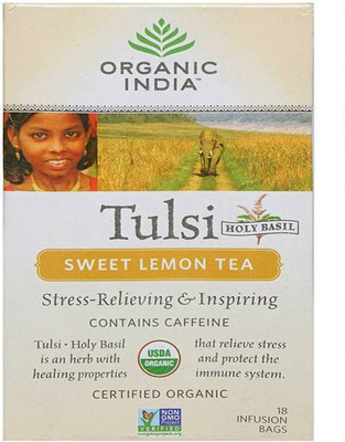 

Organic India Tulsi Sweet Lemon 18 Tea Bag Lemon Tea Box(18 Sachets)