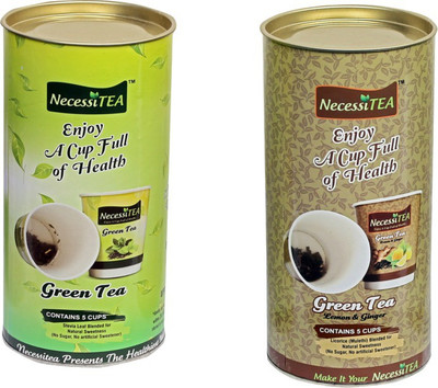 

Necessitea Ready-To-Drink Lemon Green Tea(300 g, Can)