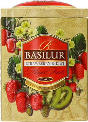 

Basilur Strawberry & Kiwi Strawberry, Kiwi Black Tea(100 g, Tin)