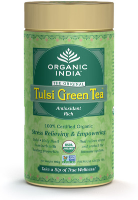 

Organic India Tulsi Green 100 GM Tin Tulsi Herbal Infusion(100 g, Tin)