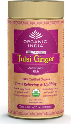 

Organic India Tulsi Ginger 100 GM Tin Tulsi Herbal Infusion(100 g, Tin)
