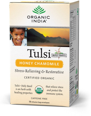 

Organic India TLS Honey Chamomile Tulsi Herbal Infusion Box(18 Sachets)