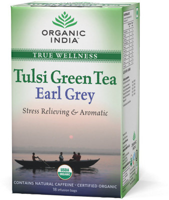 

Organic India TLS Earl Grey Tea Tulsi Herbal Infusion(18 Sachets, Box)