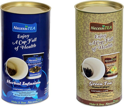 

Necessitea Ready-To-Drink Lemon Green Tea(300 g, Can)