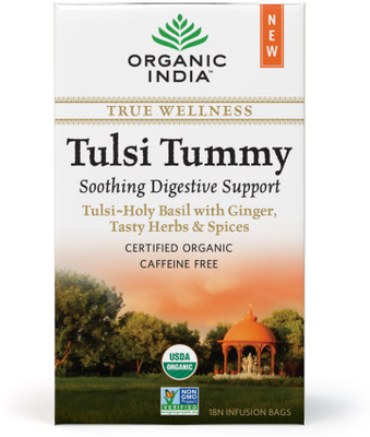 

Organic India Tummy Tea 18 Tea Bag Tulsi Herbal Infusion(18 Sachets, Box)