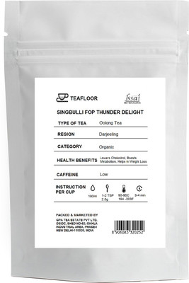 

TEAFLOOR Darjeeling Singbulli Thunder Delight First Flush (Organic) Oolong Tea Harvest, Loose Leaf, Single Estate, Darjeeling Tea, Garden Fresh & Direct from Source in India Mixed Fruit Oolong Tea Pouch(100 g)