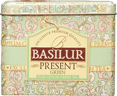 

Basilur PRESENTGREEN tincaddy Strawberry Green Tea(100 g, Tin)