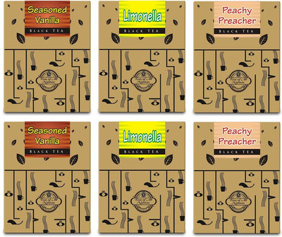 

Teas of All Nations Seasoned Vanilla, Limonella, Peachy Preacher Vanilla Black Tea(50 g, Box)