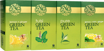 

LaPlant Combo V Lemon, Tulsi, Mint, Ginger Green Tea Box(100 Sachets)