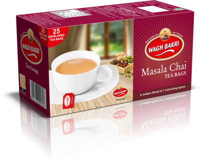 

Waghbakri Masala Tea bags 50 g Carton Pack(With Envelop) Spices Masala Tea(50 g, Carton)