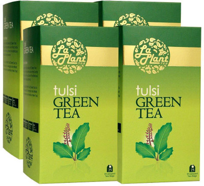 

LaPlant Tulsi - 100 Bags (Pack of 4) Tulsi Green Tea Box(320 g)
