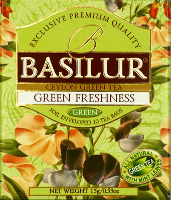 

Basilur Green Freshness 10tbg Mint Green Tea(15 g, Box)