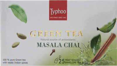 

Typhoo Green Tea Ginger, Cinnamon, Cardamom, Black Pepper, Cloves Masala Tea Bag(75 Sachets)