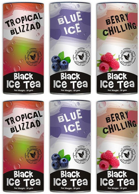 

Teas of All Nations Tropical Blizzad, Blue Ice, Berry Chilling Strawberry Black Tea(50 g, Can)