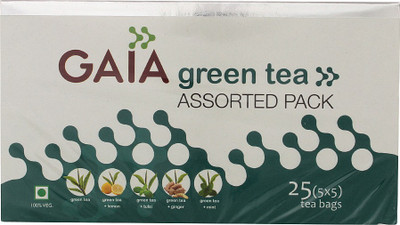 

GAIA Assorted Mint, Ginger, Tulsi, Lemon Green Tea(50 g, Box)