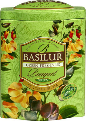 

Basilur GREEN FRESHNESS Mint Green Tea(100 g, Tin)