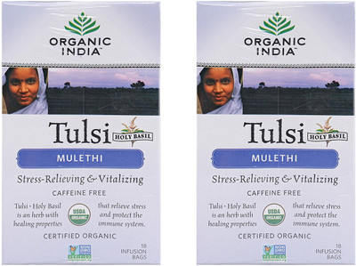 

Organic India Tulsi Mulethi 2 Packs Tulsi Herbal Infusion Box(18 Sachets)