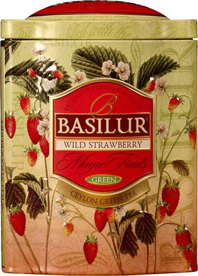 

Basilur WILD STRAWBERRY caddy Strawberry Green Tea(100 g, Tin)