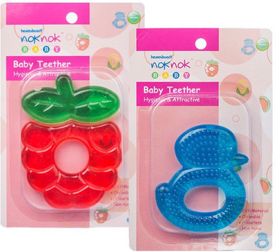 19% OFF on Healthbuddy Noknok Baby Teether, Apple & Duck, 1 Pc Each Teether(Red, Blue) 19% OFF on Healthbuddy Noknok Baby Teether, Apple & Duck, 1 Pc Each Teether(Red, Blue)