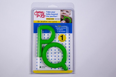 Chewy Tubes P & Q Shaped Teether Teether(Green)