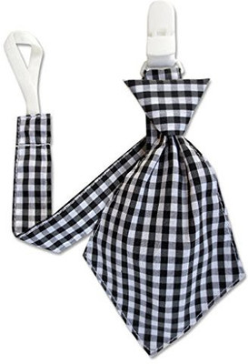 

Babies Bloom Bold Black and White Check Necktie Pacifier(Black)