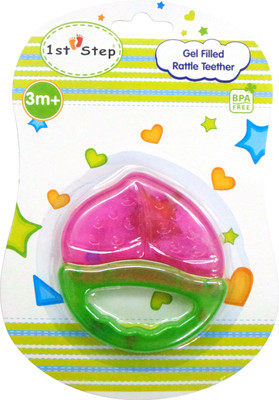 

1st Step Gel Filled Rattle Teether Teether(Pink)