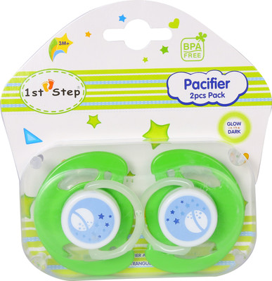 

1st Step Glow in Dark Pacifier - 2 Pcs Pack Soother(Green)