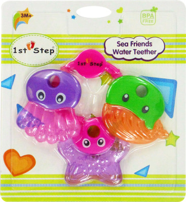 

1st Step Sea Friends Water Filled Teether(Purple, Pink, Green)