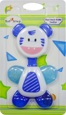 

1st Step Flexi-Neck Rattle Teether(White, Blue)