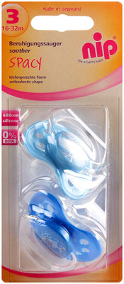 

Nip Spacy Silicone Soothers (16 - 32 Months) - 2 Pack Soother(Multicolor)