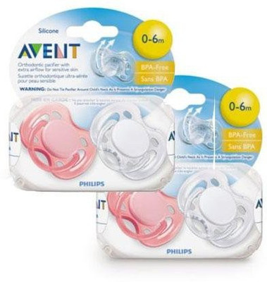 

Philips Avent Freeflow Pacifiers Soother(White, Pink)