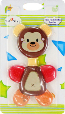 

1st Step Flexi-Neck Rattle Teether(Brown)