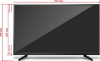 Wybor 80cm (31.5) HD Ready LED TV (W32-80-N06, 2 x HDMI, 2 x USB) 