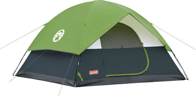

Coleman Sundome 6 Person Tent - For 6 People Size: 10 Feet X 10 Feet : Centre Height 6 Feet(Black, Green), Green- black