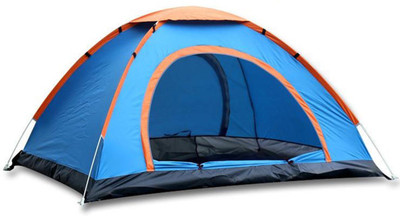 

Kiehberg Camping Trip Tent With Carry Bag Tent - For 2 Person(Blue, Orange, Black), Black;blue;orange