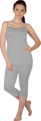 

Selfcare Top - Pyjama Set For Girls(Grey, Light grey