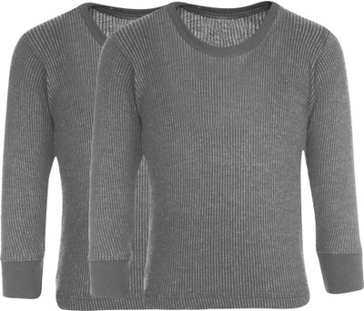 

Selfcare Top For Boys(Grey, Dark grey