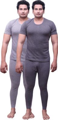 

Selfcare New Winter Collection Men's Top - Pyjama Set Thermal, Dark grey;light grey