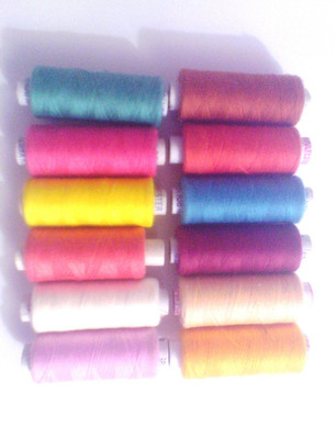 

SIDHIVINAYAK ENTERPRISES Multicolored Thread(3550 m Pack of12)