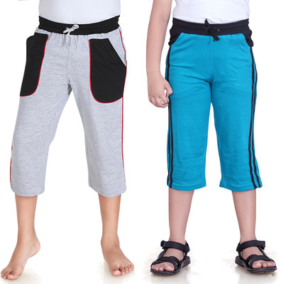 

Dongli Three Fourth For Boys(Grey Pack of 2, Grey & blue