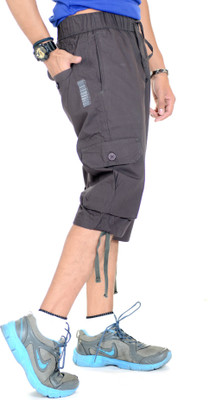 

JT International Solid Men Three Fourths, Grey
