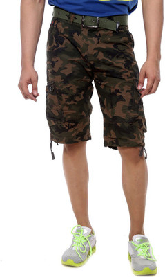

Sports 52 Wear Printed Men's Dark Green Cargo Shorts, Green.1