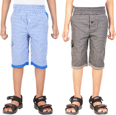

Gkidz Three Fourth For Boys(Blue Pack of 2, Grey