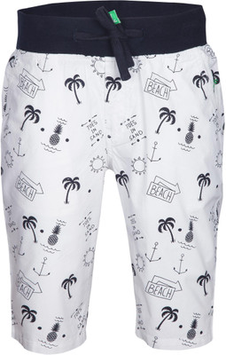 

Gini & Jony Three Fourth For Boys(White Pack of 1, C101