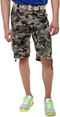 

Sports 52 Wear Printed Men's Light Green Cargo Shorts, Green.2