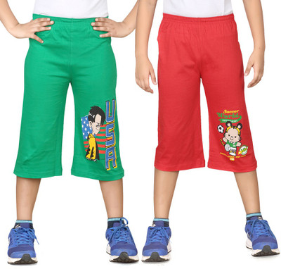 

Dongli Three Fourth For Boys(Green Pack of 2, Combo color